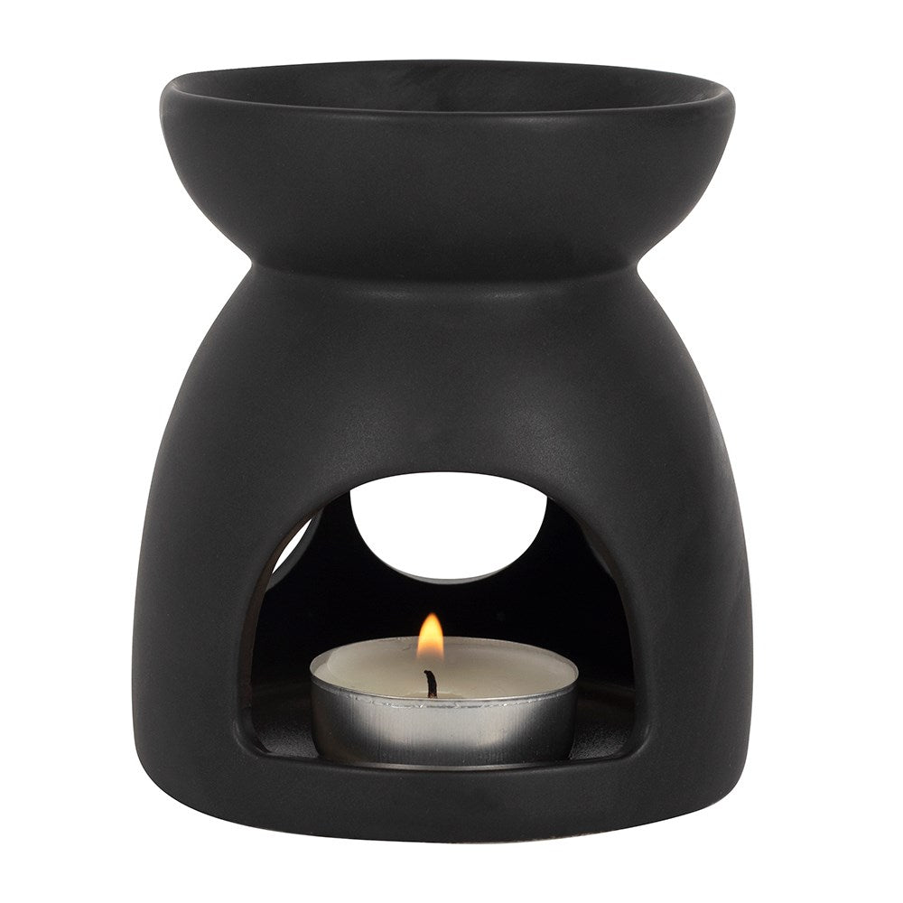 Triple Moon Wax Burner with tealight | Candle Wax Warmer rear | Candle Oil Burner back