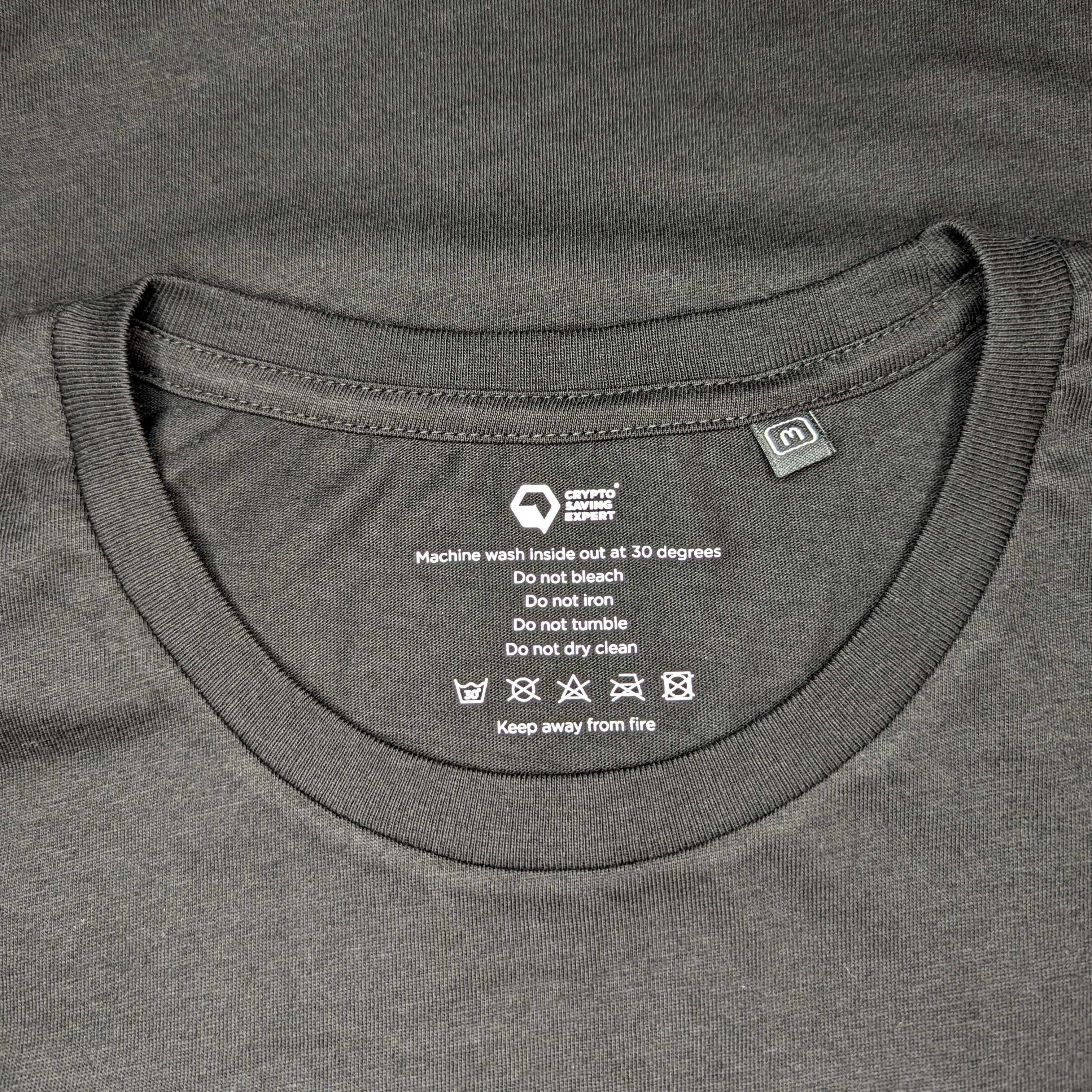 CSE Black with Colour T-shirt mens overview Washing instructions | Single Logo T-shirt men how to wash | Cryptocurrency T-shirt men Washing instructions