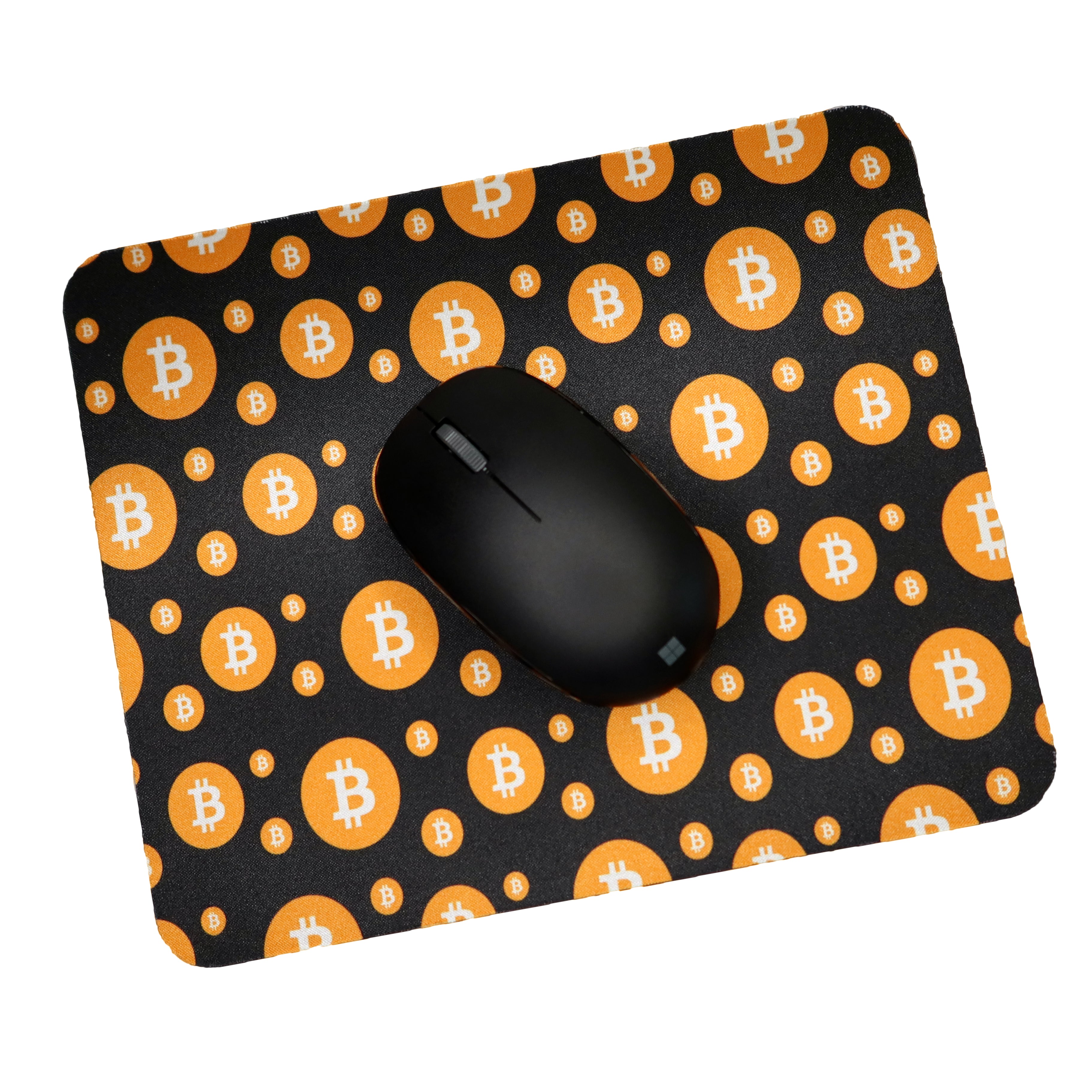 Bitcoin Mouse Mat black mouse | Bitcoin Logo Mouse Pad and mouse | Computer Mouse Pad black