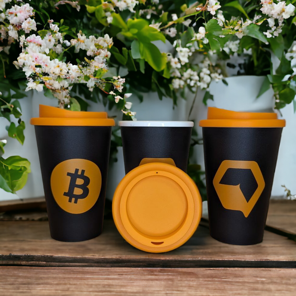 Bitcoin Coffee Cup americano cups | Americano Insulated Coffee Cup black Cups x3 | Travel Coffee Cup 3x black Cups