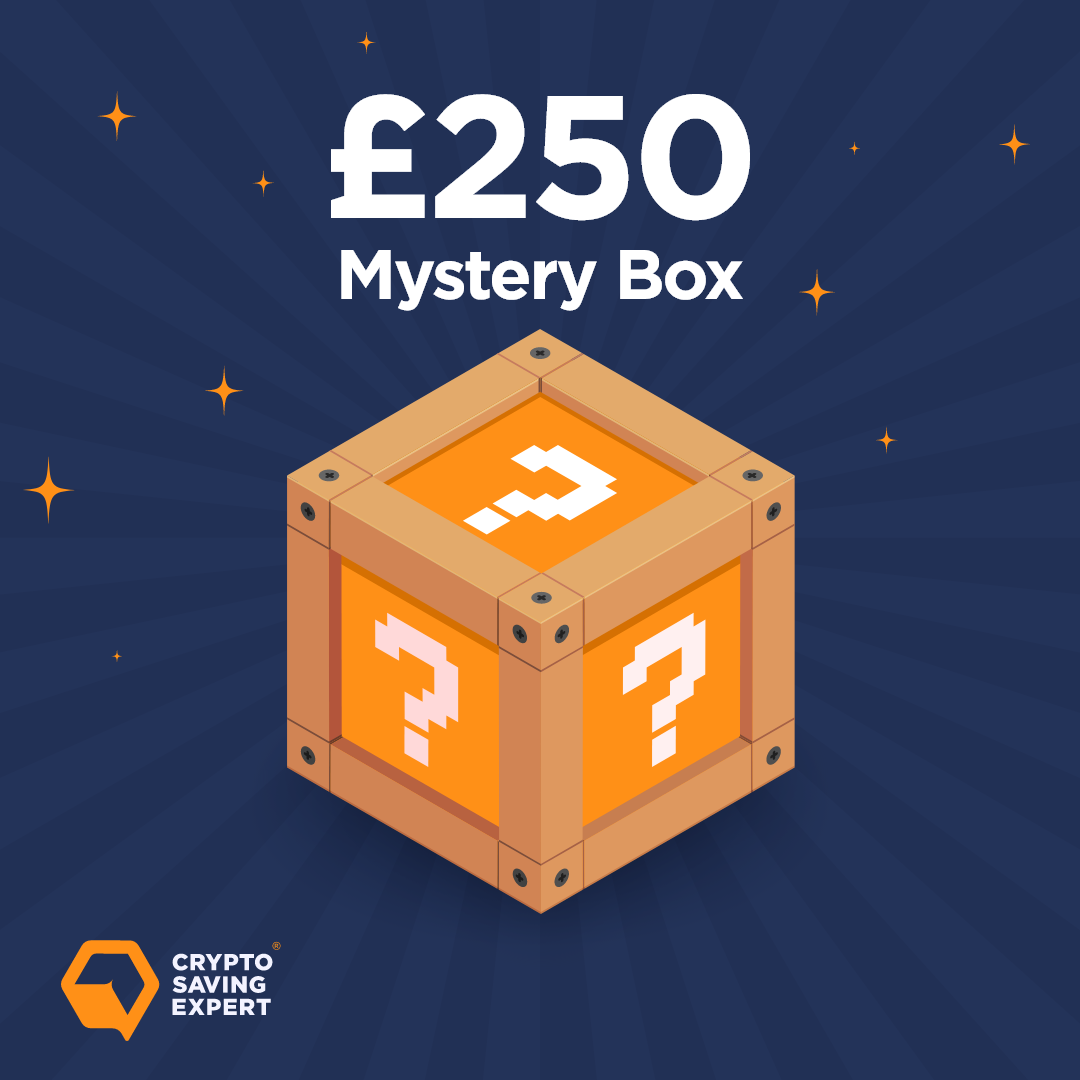 Large Mystery Box front view | Crypto Mystery Box cse logo | Mystery Gift logo