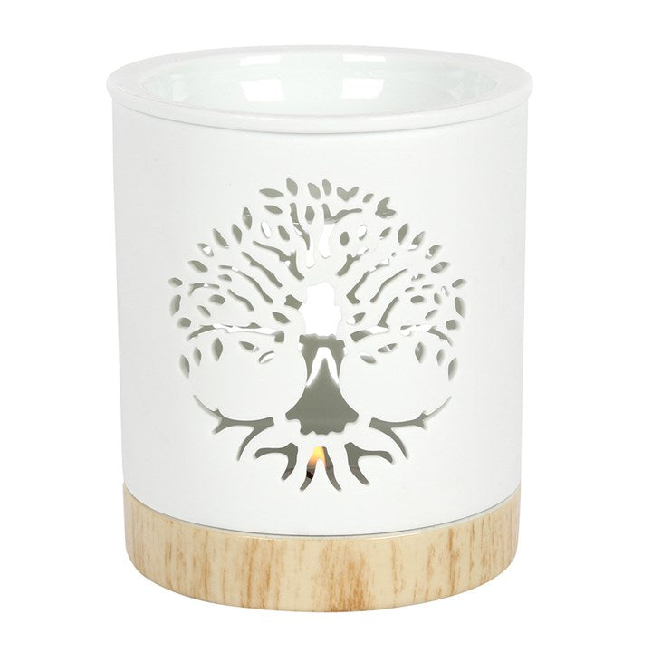 White Tree of Life Wax Burner | Candle Wax Warmer | Candle Oil Burner