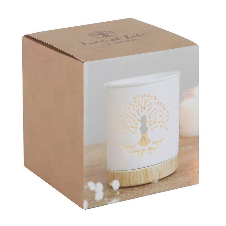 White Tree of Life Wax Burner | Candle Wax Warmer | Candle Oil Burner