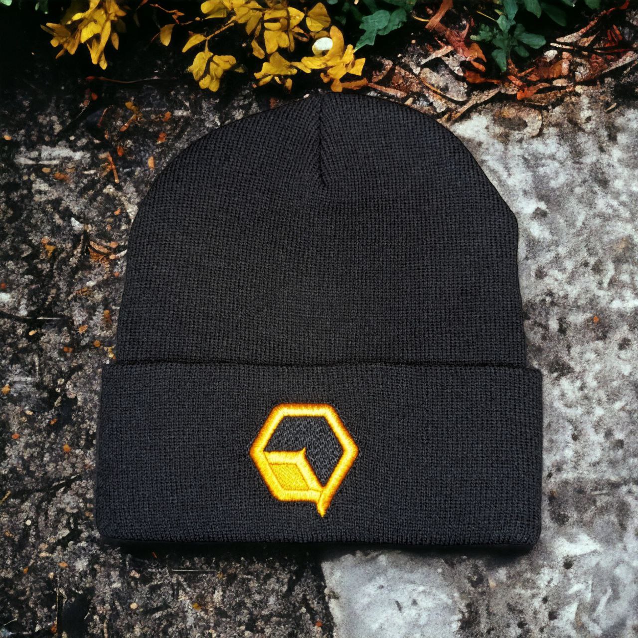 CSE Beanie Hat Front, Crypto beanie hat side , Bitcoin beanie hat side