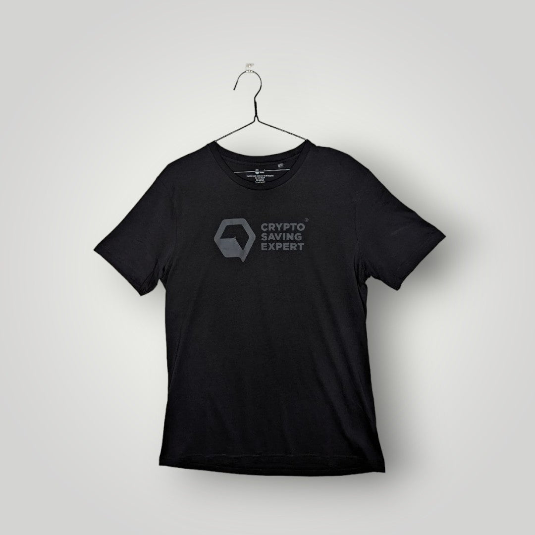 CSE Black on Black T-shirt logo shirt | Single Logo T-shirt big logo | Cryptocurrency T-shirt front