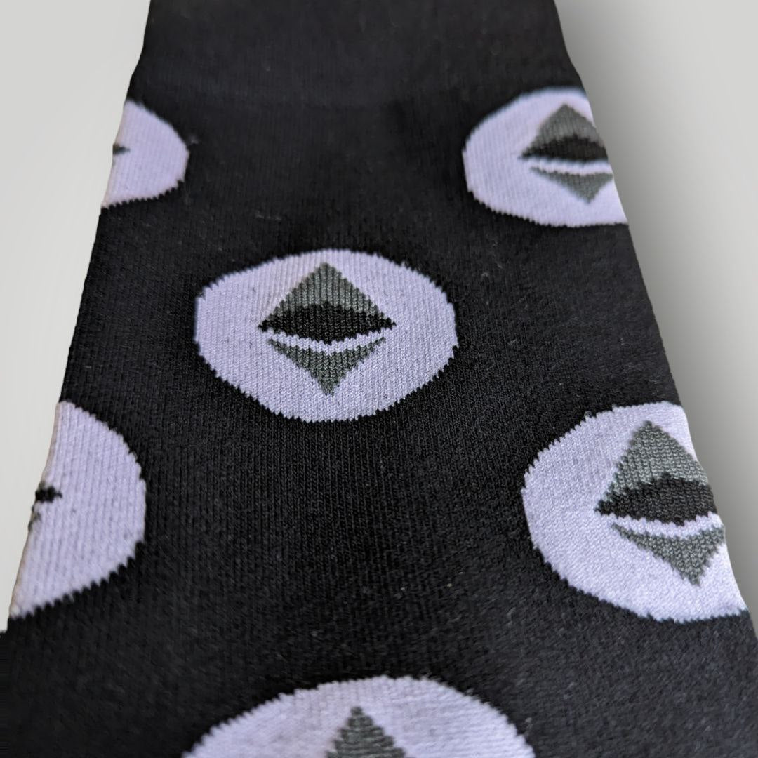 Close up Ethereum logo socks |  ETH Footwear |  Unisex ETH Socks