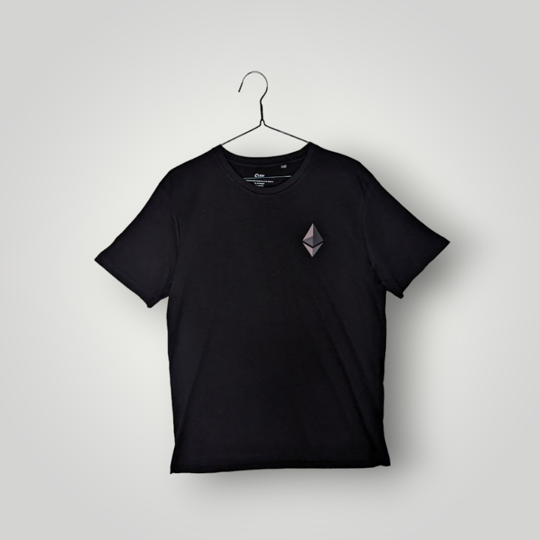 Ethereum Logo T-shirt | Black Ethereum T-shirt | Cryptocurrency Logo T-shirt